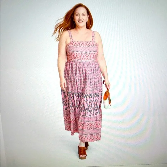 Knox Rose Pink Floral Sleeveless A-Line Dress - Picture 1 of 8